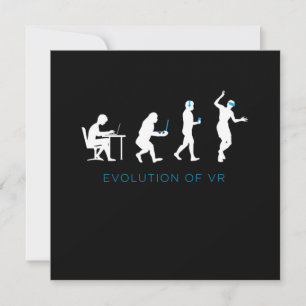 Evolution von VR Virtual Reality Gamer Gaming-Gesc Einladung