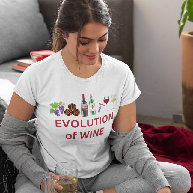 Evolution von Wein T-Shirt (Evolution of Wine t-shirts for casual occasions)