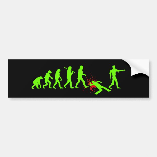 Evolution von Zombies Autoaufkleber (Vorne)
