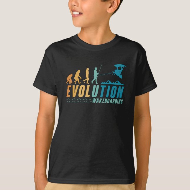 Evolution Wakeboard Wakeboarder Wake Wakeboarding T-Shirt (Vorderseite)