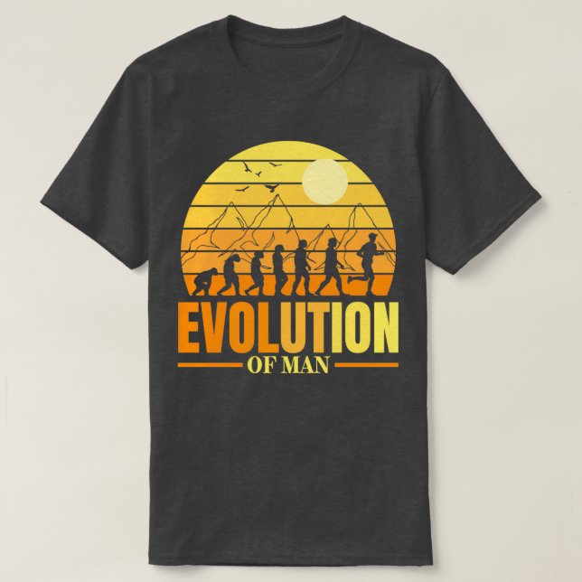 Evolution wirklich Cooles Geschenk für Jogger T-Shirt (Design vorne)