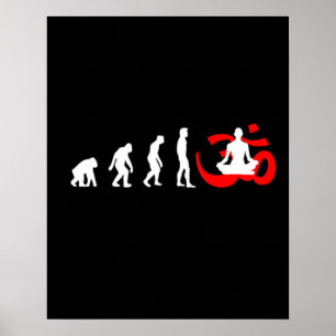 Evolution Yoga Buddhist Meditation Poster