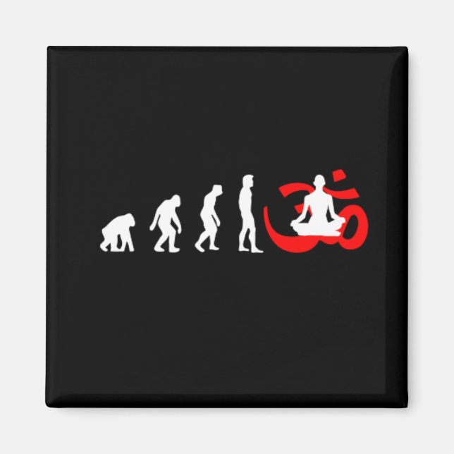 Evolution Yoga Buddhistische Meditation Magnet (Vorne)