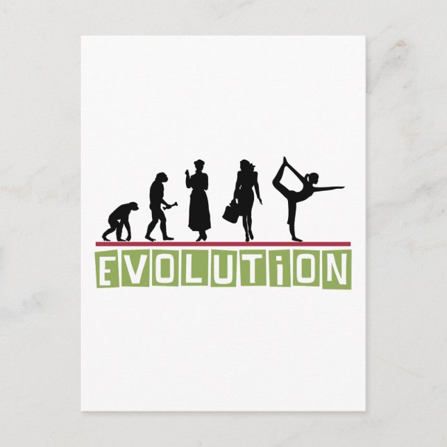 Evolution Yoga-Geschenk Postkarte (Vorderseite)