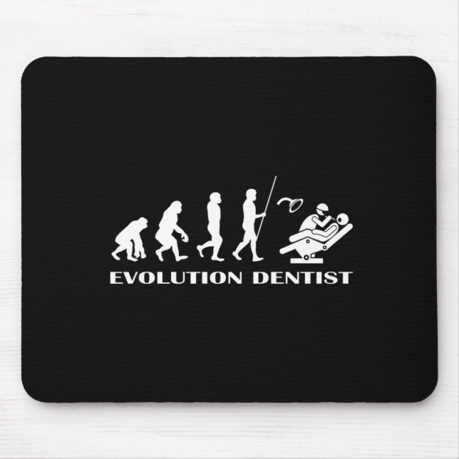 Evolution Zahnärztin Zahnmedizin Zähne Zahnarzt Gi Mousepad (Vorne)