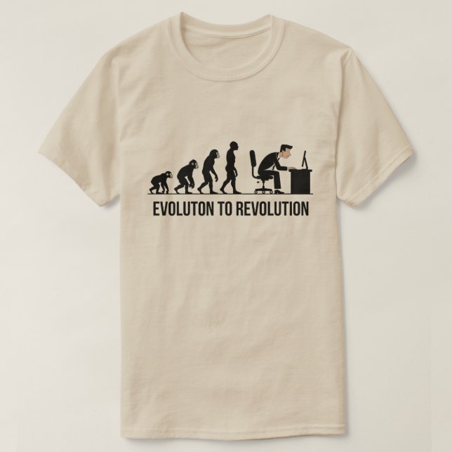 EVOLUTION ZUR REVOLUTION T-Shirt (Design vorne)