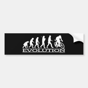 Evolutions-Mannesradfahrer Autoaufkleber