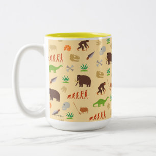 Evolutions-Muster Zweifarbige Tasse