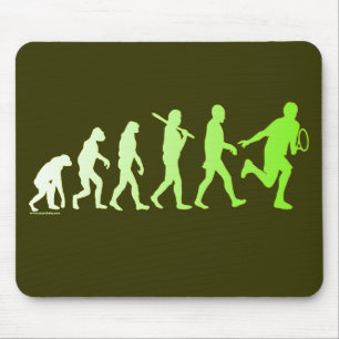 Evolutions-Tennis-humorvolles Tennis-T-Shirt Mousepad