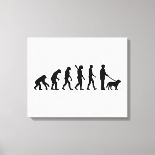 Evolutions-Weg der Hund Leinwanddruck