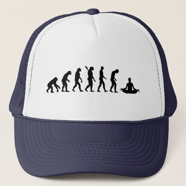 Evolutions-Yoga Truckerkappe (Vorderseite)