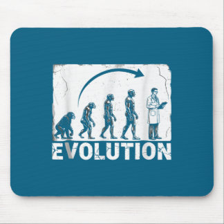 Evolutionsarzt Medizinische Silhouette Illustratio Mousepad