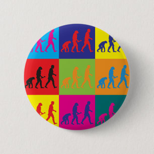 Evolutionsbiologie-Pop-Kunst Button