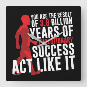 Evolutionserfolg Quadratische Wanduhr