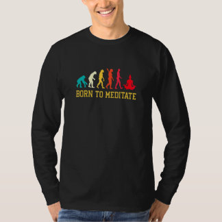 Evolutionsgrafik Meditierend Meditation Entspannun T-Shirt