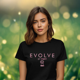 Evolve, Vegan, rosa Foil-Aktivismus T-Shirt