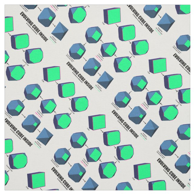 Evolving Cube Inside Math & Geometrie Stoff (Muster)