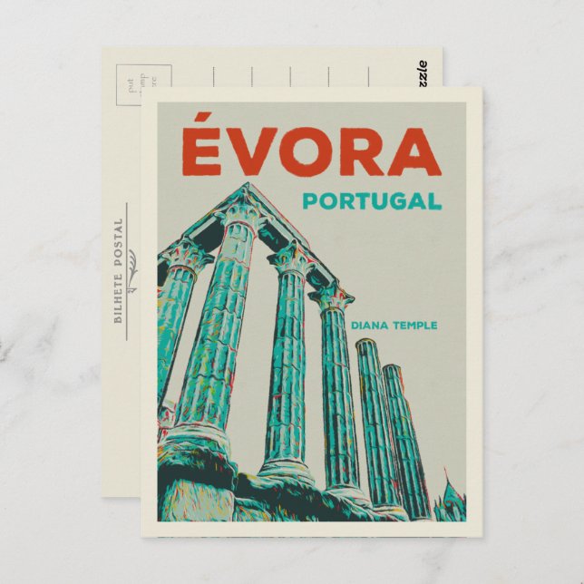 Evora Diana temple Abbildung Portugal Postcard Postkarte (Vorne/Hinten)