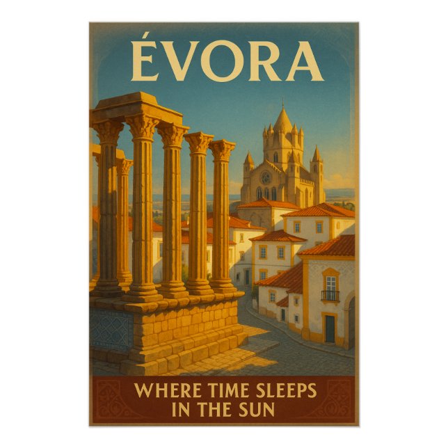 Évora, Portugal Reise Poster (Vorderseite)