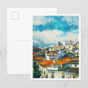 Evora Portugal Schönes Ölmalerei-Landschaftsbild Postkarte