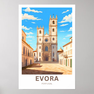 Evora Portugal Travel Print Poster