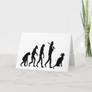 Evoulation Cat "We Glauve"-Funny Cat Liebhaber Karte