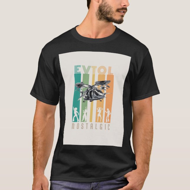 EVTOL Nostalgic für Lufttaxi AAM UAM VTOL T-Shirt (Vorderseite)