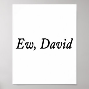 Ew David-Shirt Lustig Vintage Retro Abgenutzt Frau Poster