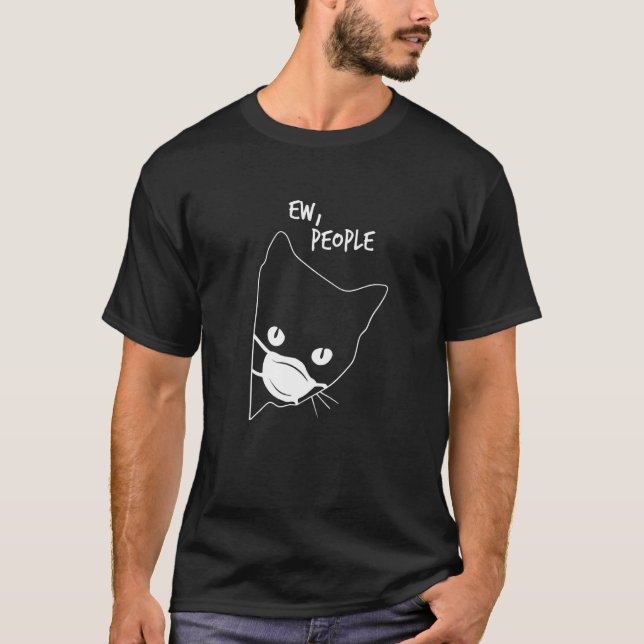 Ew Kätzchen mit Maske der Mundwache T-Shirt (Vorderseite)