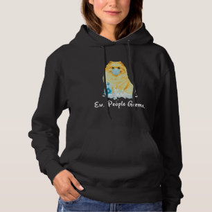 Ew Leute Keime Spitz Hund tragen eine Gesichtsmask Hoodie