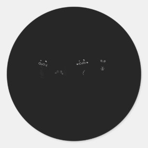 Ew Leute Retro-Katze Lustiger Introvertierter Vint Runder Aufkleber