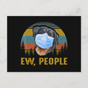 Ew Leute Vintage Retro Rottweiler Hund Lustiges Ge Postkarte