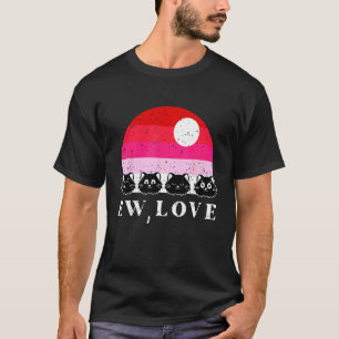 Ew Liebe Katze Valentinstag Lustige Retro-Kätzchen T-Shirt