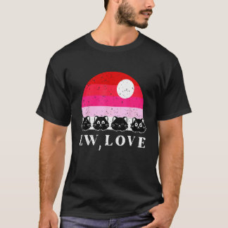 Ew Liebe Katze Valentinstag Lustige Retro-Kätzchen T-Shirt