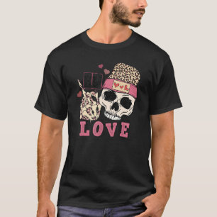 Ew Liebe Leopard Skelett Anti Valentine Da T-Shirt