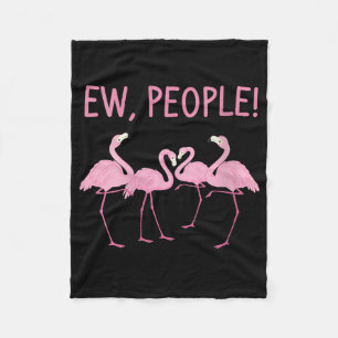 Ew Menschen Flamingo soziale Distanz tropischen Fleecedecke