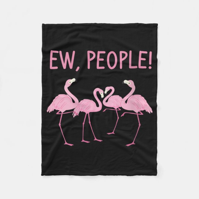 Ew Menschen Flamingo soziale Distanz tropischen Fleecedecke (Vorderseite)