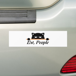 Ew People Black Cat Funny Gift Autoaufkleber