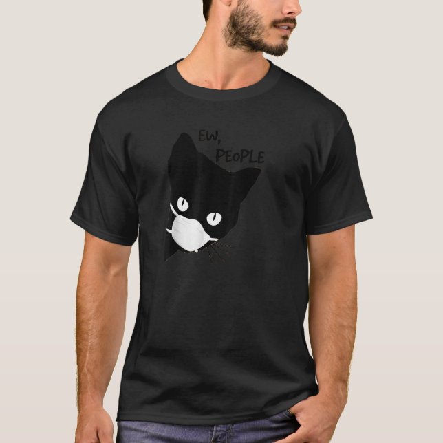 Ew People Black Cat Mask Pullover (Vorderseite)