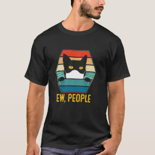 Ew People Black Cat Traaring Gesichtsmaske Quarant T-Shirt