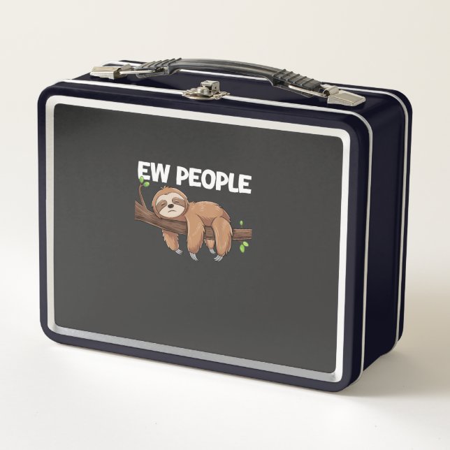 Ew People Faultier T-Shirt Metall Brotdose (Vorderseite)