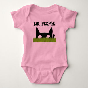 Ew People Funny Cat Green Grass Baby One Piece Strampler