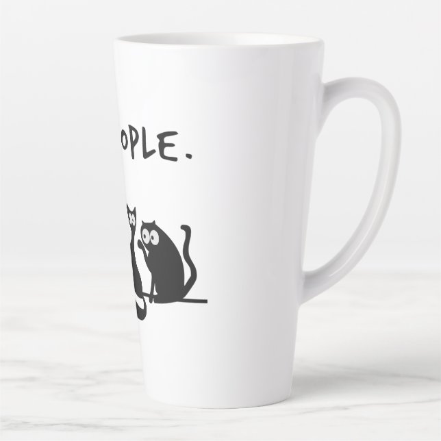 Ew People Funny Meowy Black Cats Milchtasse (Rechts)