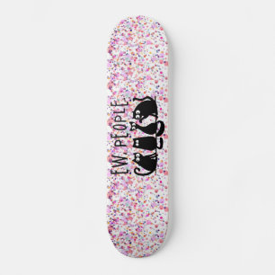 Ew People Funny Meowy Black Cats Pouf Skateboard