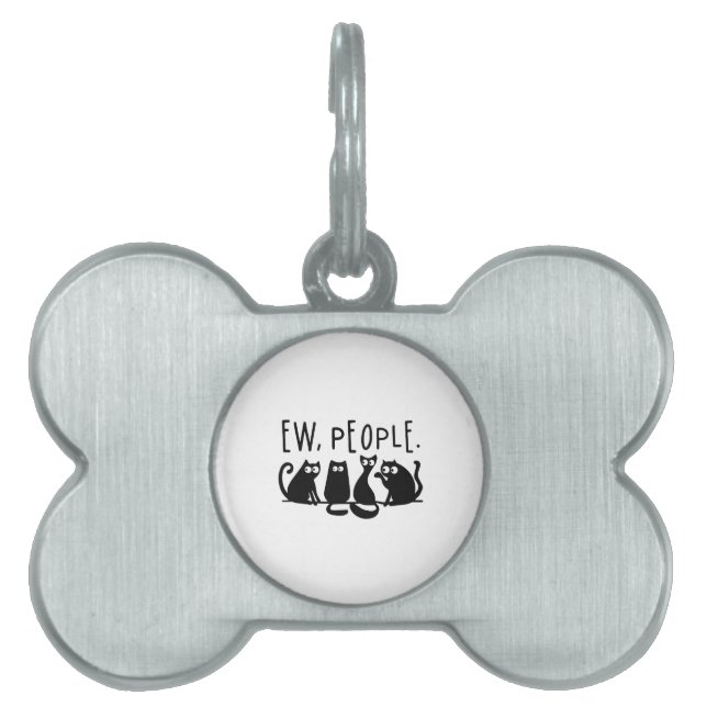 Ew People Funny Meowy Black Cats Tiermarke (Vorderseite)