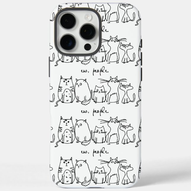 Ew, People Funny Meowy Cat Liebhaber Case-Mate iPhone Hülle (Rückseite)