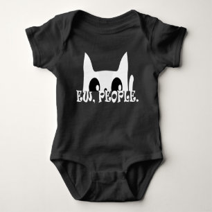 Ew People Funny White Cat Baby Strampler
