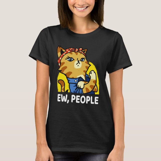 ew people  womens meowy cat  Purrrsist Cat Kitty T-Shirt (Vorderseite)
