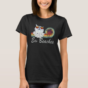 Ew Strände Cool Abgenutzt Katze Retro Sommer Vint T-Shirt