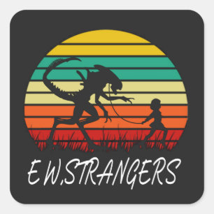 Ew Strangers Quadratischer Aufkleber